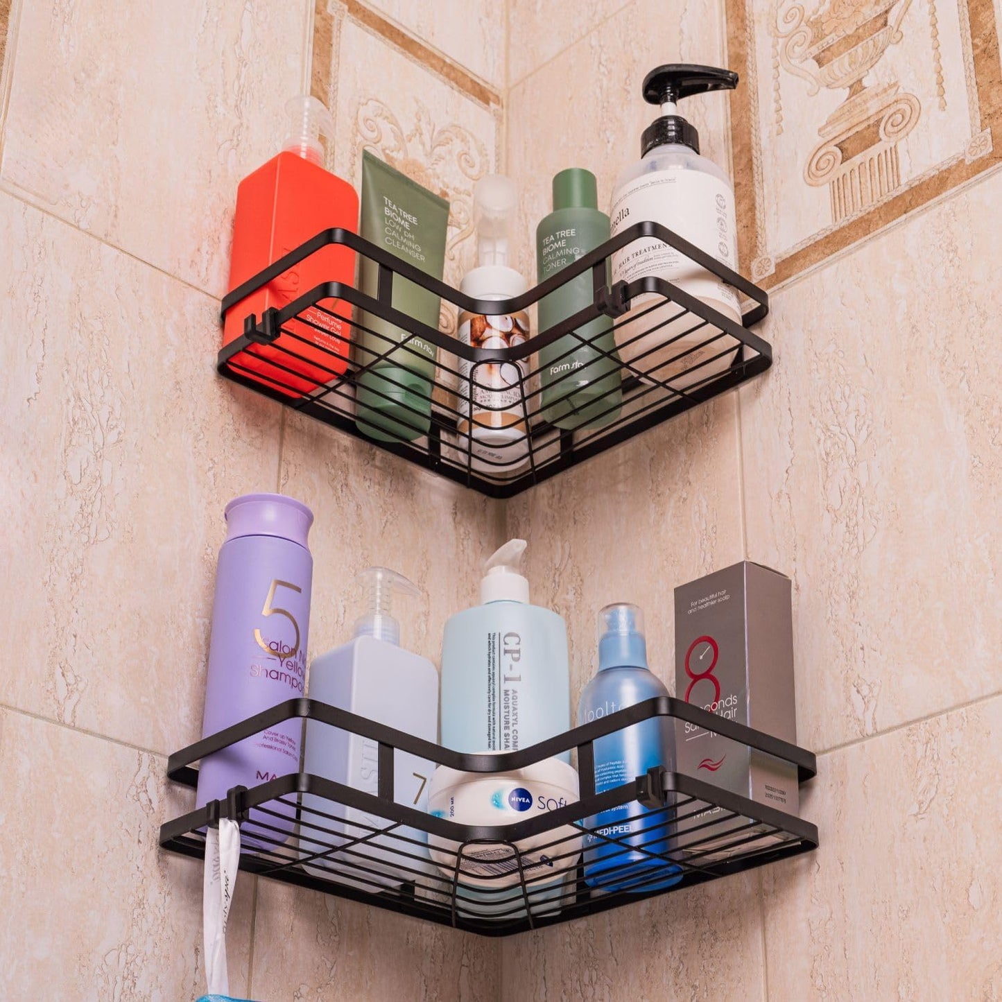 Étagère de Douche 5 Pièces en Métal