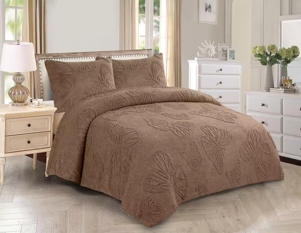 Couverture Papillon Vintage 3 Pièces 240*220 cm