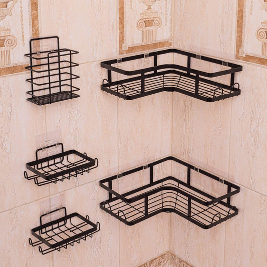 Étagère de Douche 5 Pièces en Métal