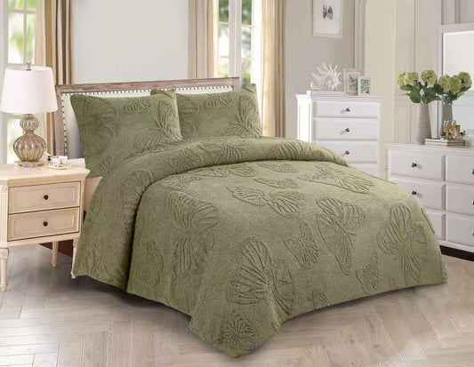 Couverture Papillon Vintage 3 Pièces 240*220 cm